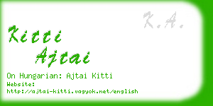 kitti ajtai business card